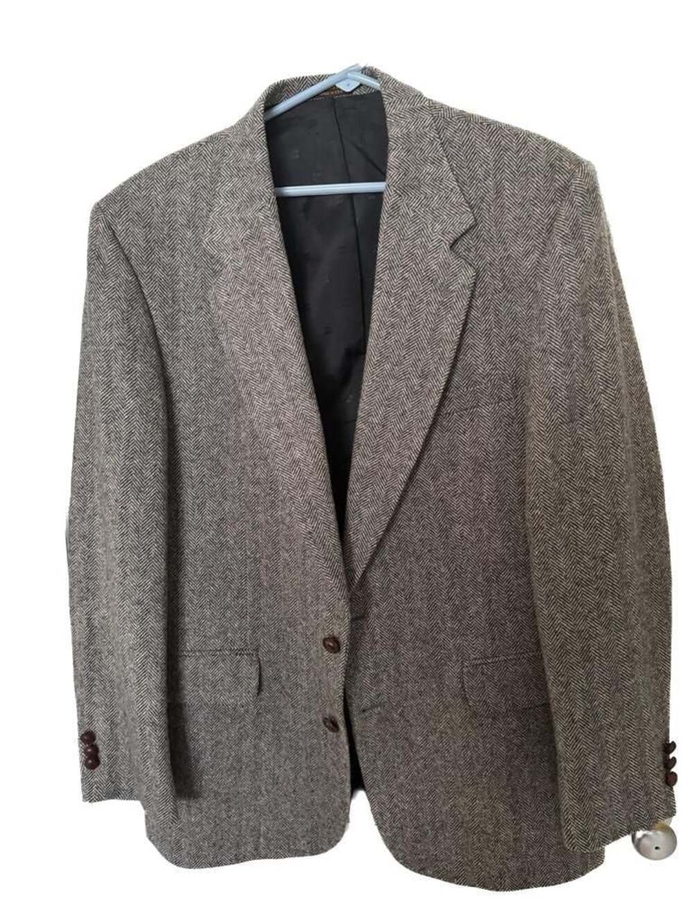 Deansgate Men's Herringbone Wool Sport Coat Blazer 44L